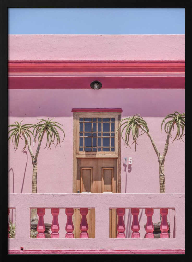 Peachy Facade Art Print UK — Botanical Vibrant Wall Art — Living Room — Wall It All Prints