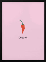 Chillin Chili Pepper Art Print UK — Food Vibrant Wall Art — Kitchen — Wall It All Prints