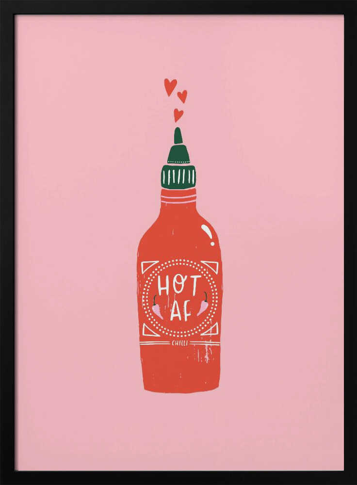 Hot Sauce Love Art Print UK — Japanese Vibrant Wall Art — Kitchen — Wall It All Prints