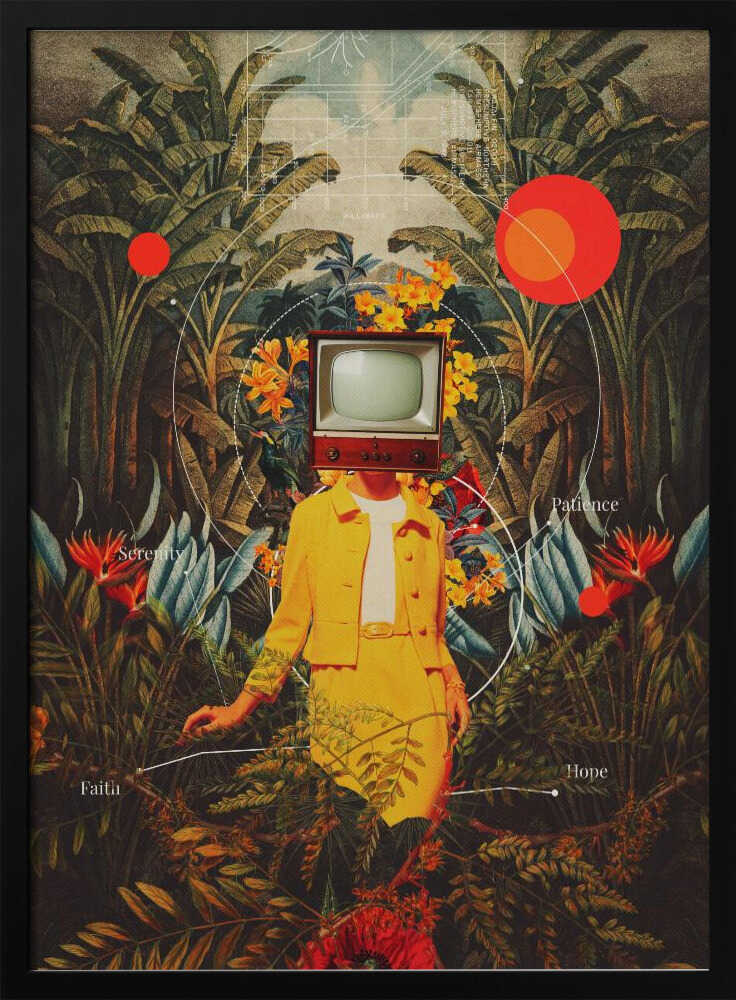 She Came From the Wilderness Art Print UK — Botanical Vibrant Wall Art — Living Room — Wall It All Prints