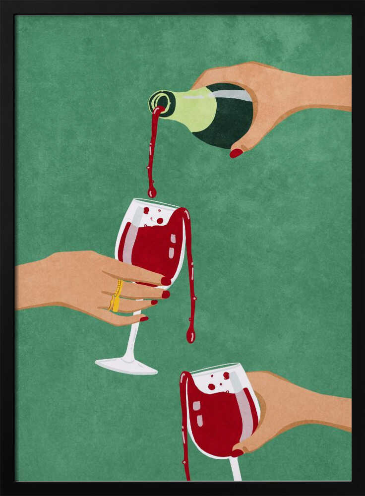 Cheers Girls Art Print UK — Abstract Fresh Wall Art — Kitchen — Wall It All Prints