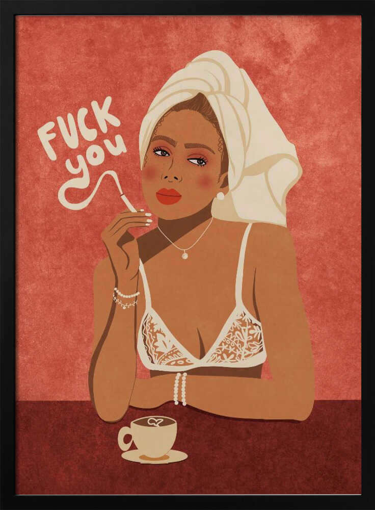 Fuck you Art Print UK — Portrait Vibrant Wall Art — Kitchen — Wall It All Prints
