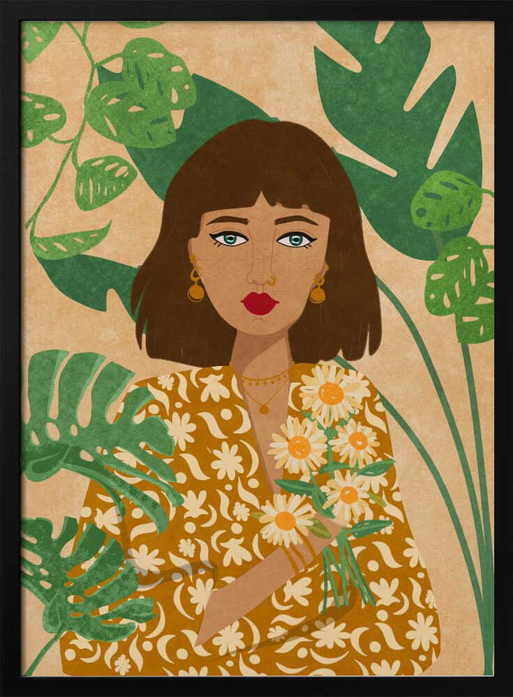Plantlady Art Print UK — Botanical Fresh Wall Art — Living Room — Wall It All Prints