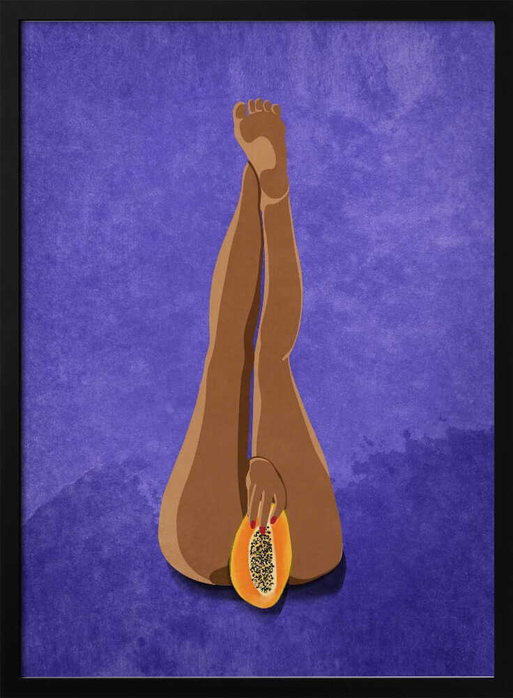 My Papaya Art Print UK — Abstract Vibrant Wall Art — Kitchen — Wall It All Prints
