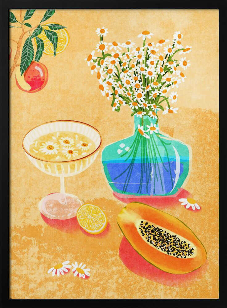 Summer Day Vibes Art Print UK — Botanical Vibrant Wall Art — Kitchen — Wall It All Prints