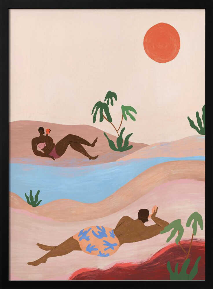 Beach Please Art Print UK — Botanical Vibrant Wall Art — Kitchen — Wall It All Prints