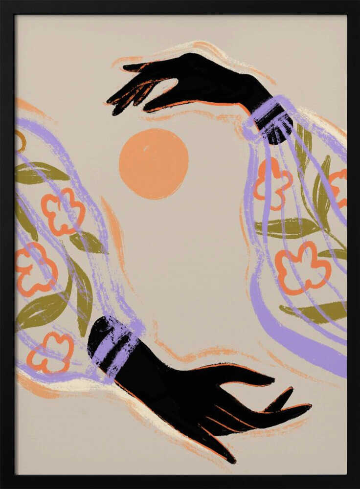 Embrace The Sun Art Print UK — Botanical Vibrant Wall Art — Living Room — Wall It All Prints
