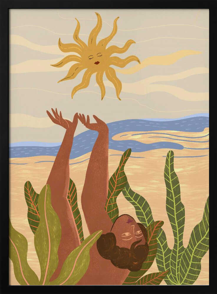Sun Worship Art Print UK — Portrait Vibrant Wall Art — Living Room — Wall It All Prints