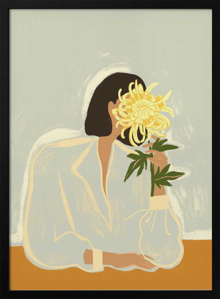 Thecrysanthemum Art Print UK — Botanical Vibrant Wall Art — Living Room — Wall It All Prints