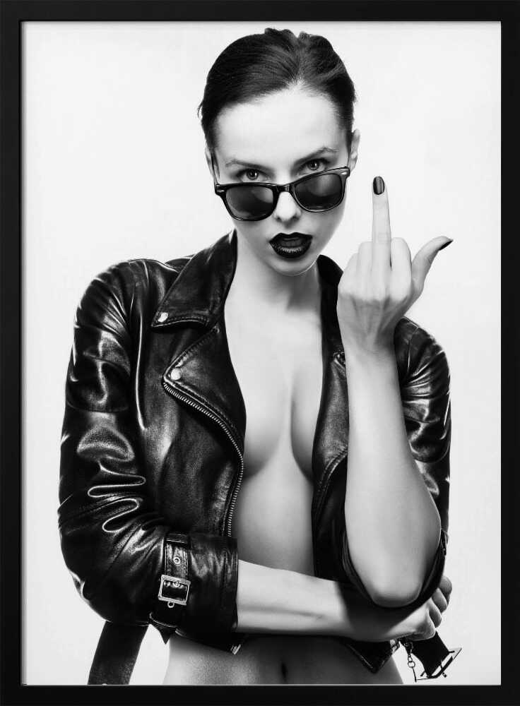 Edgy Punk Woman Art Print UK — Portrait Vibrant Wall Art — Living Room — Wall It All Prints