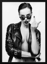 Edgy Punk Woman Art Print UK — Portrait Vibrant Wall Art — Living Room — Wall It All Prints