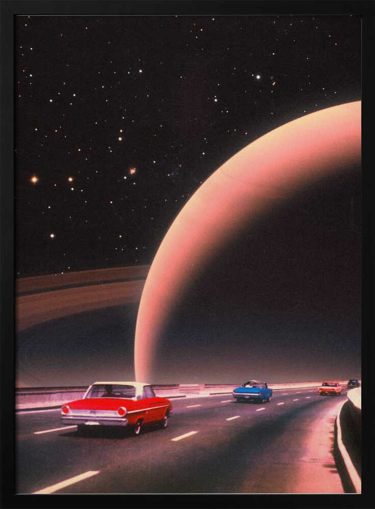 Saturn Traffic Art Print UK — Vintage Vibrant Wall Art — Bathroom — Wall It All Prints