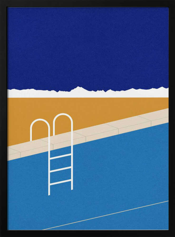 Desert Pool Art Print UK — Landscape Vibrant Wall Art — Living Room — Wall It All Prints