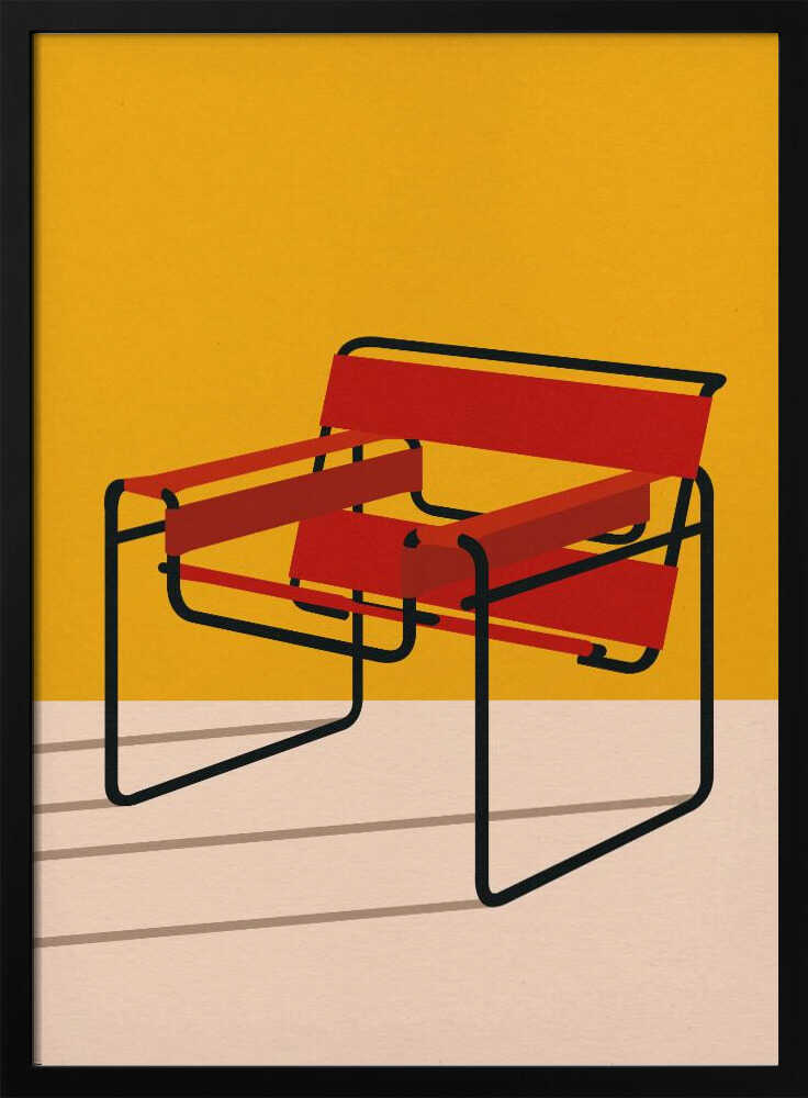 Wassily Chair Marcel Breuer Art Print UK — Abstract Vibrant Wall Art — Living Room — Wall It All Prints