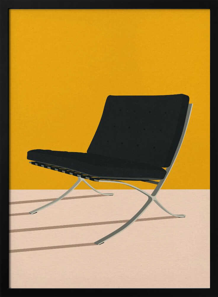 Barcelona Chair By Mies Van Der Rohe Art Print UK — Abstract Vibrant Wall Art — Bathroom — Wall It All Prints