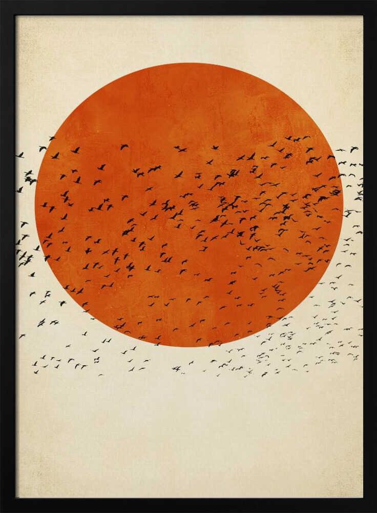 Birds In the Sun Art Print UK — Landscape Vibrant Wall Art — Living Room — Wall It All Prints