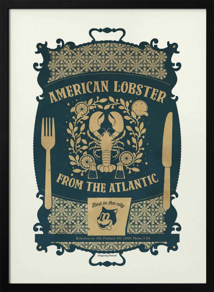 Ornate American Lobster Sign