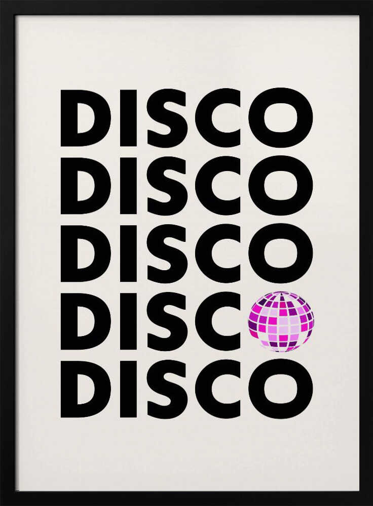 Pink Disco Party Art Print UK — Portrait Vibrant Wall Art — Living Room — Wall It All Prints