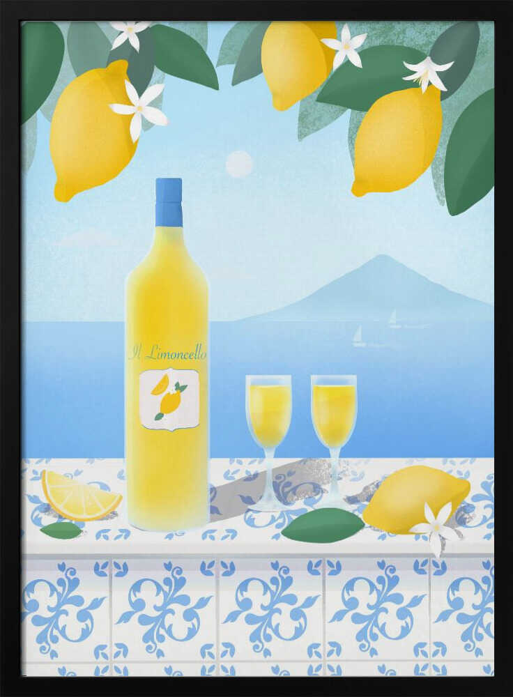Limoncello Art Print UK — Botanical Vibrant Wall Art — Kitchen — Wall It All Prints