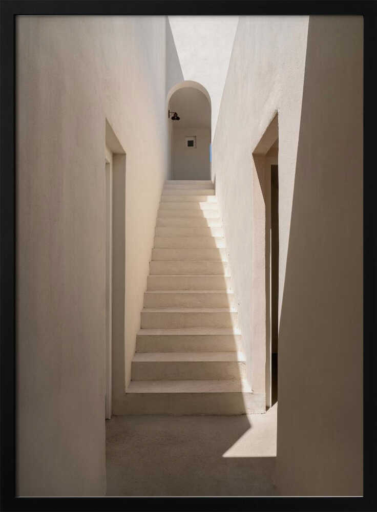 Minimalist Stairway Light Art Print UK — Abstract Calm Wall Art — Office — Wall It All Prints