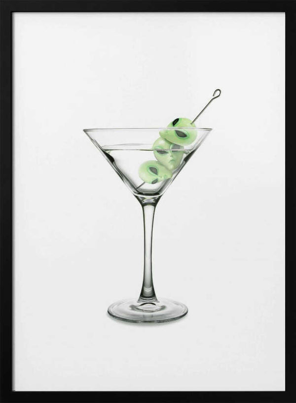 Alien Martini Cocktail Art Print UK — Food Vibrant Wall Art — Kitchen — Wall It All Prints