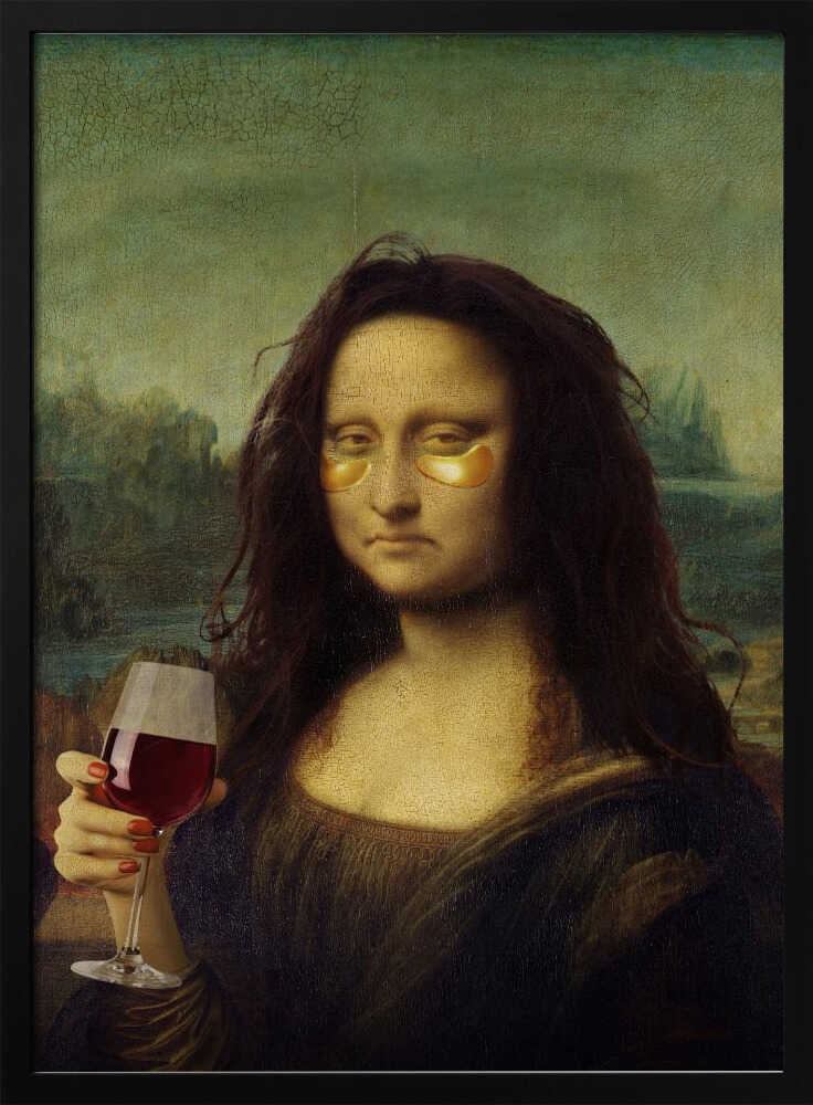 Modern Mona Lisa Relaxing Art Print UK — Portrait Vibrant Wall Art — Kitchen — Wall It All Prints