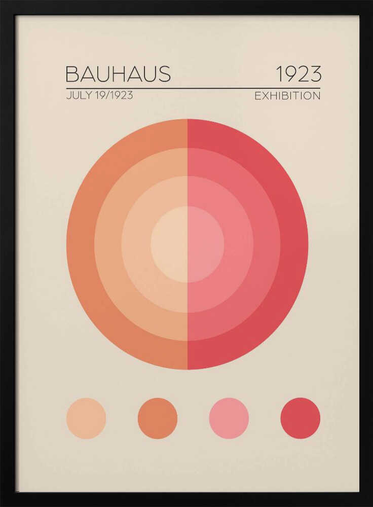 Bauhaus Circles Art Print UK — Abstract Minimal Wall Art — Office — Wall It All Prints