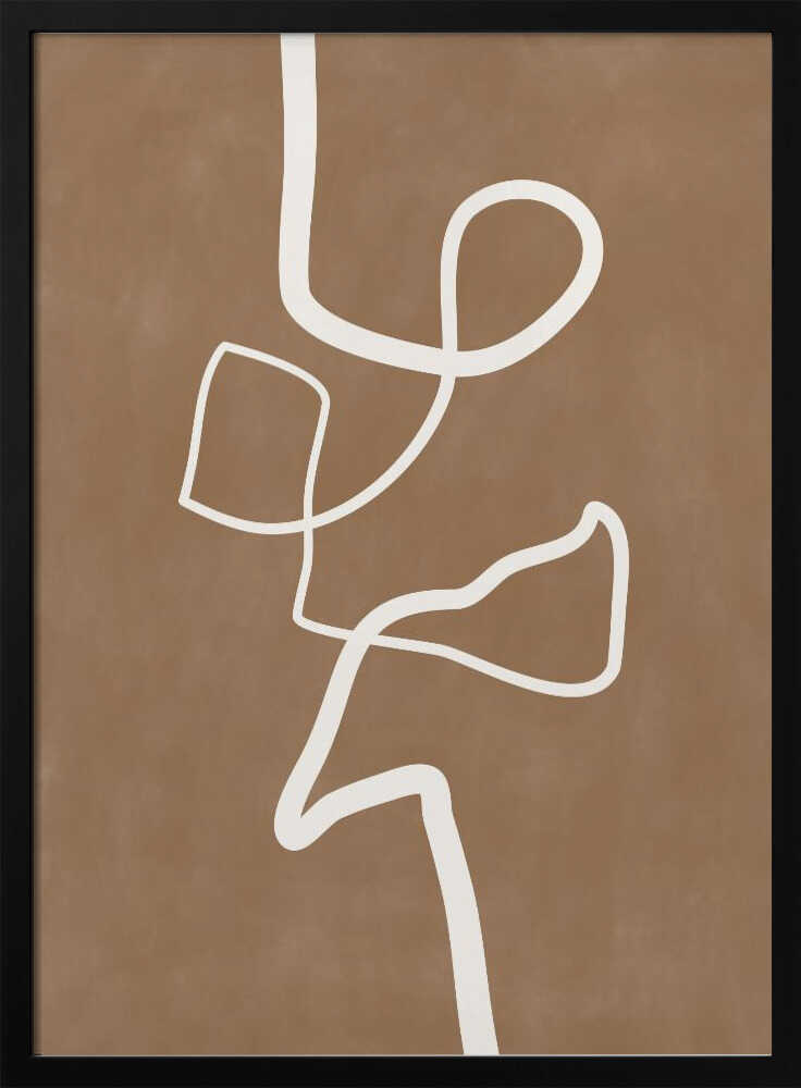 Abstract Flowing Line Art Print UK — Japanese Minimal Wall Art — Office — Wall It All Prints