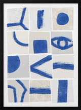 Blue Abstract Shapes Grid
