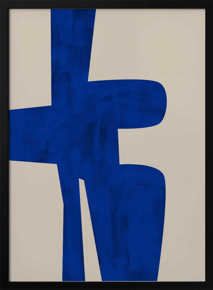 Modern Blue Forms Art Print UK — Abstract Minimal Wall Art — Office — Wall It All Prints
