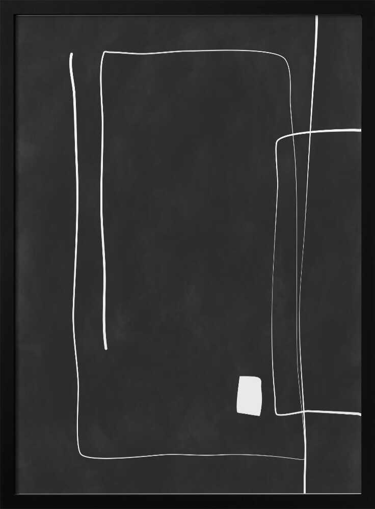 Minimalist Geometric Lines Art Print UK — Abstract Dark Wall Art — Office — Wall It All Prints