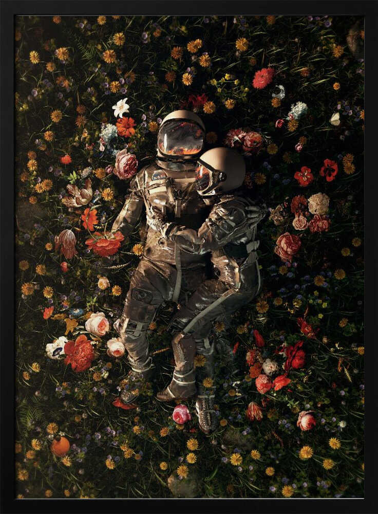 Cosmic Couple Bloom Art Print UK — Botanical Fresh Wall Art — Bathroom — Wall It All Prints