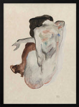 Crouching Nude In Shoes and Black Stockings 1912