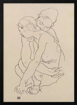 Woman and Girl Embracing 1918