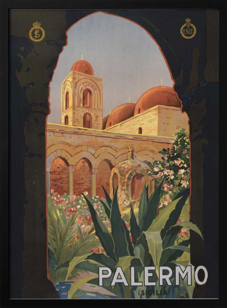 Palermo (Sicilia) Art Print UK — Vintage Vibrant Wall Art — Living Room — Wall It All Prints