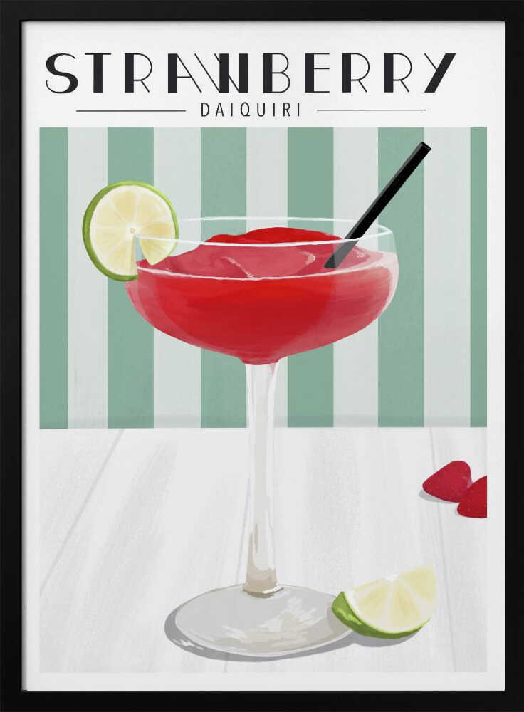 Frozen Strawberry Daiquiri Art Print UK — Food Fresh Wall Art — Kitchen — Wall It All Prints