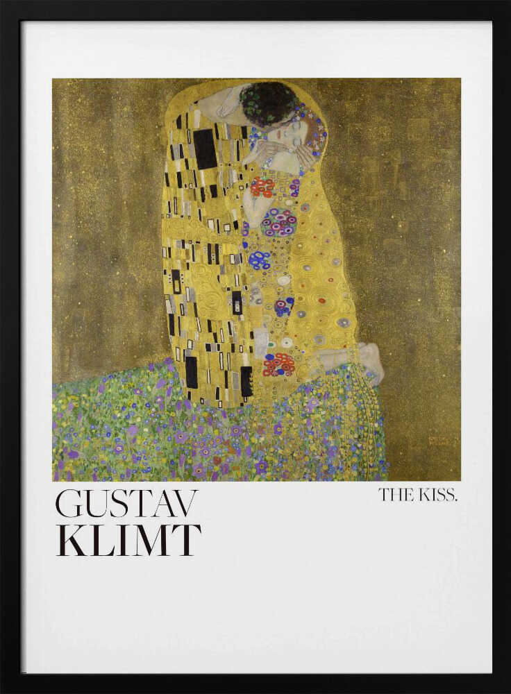 The Kiss (1907–1908) Poster Art Print UK — Vintage Vibrant Wall Art — Living Room — Wall It All Prints