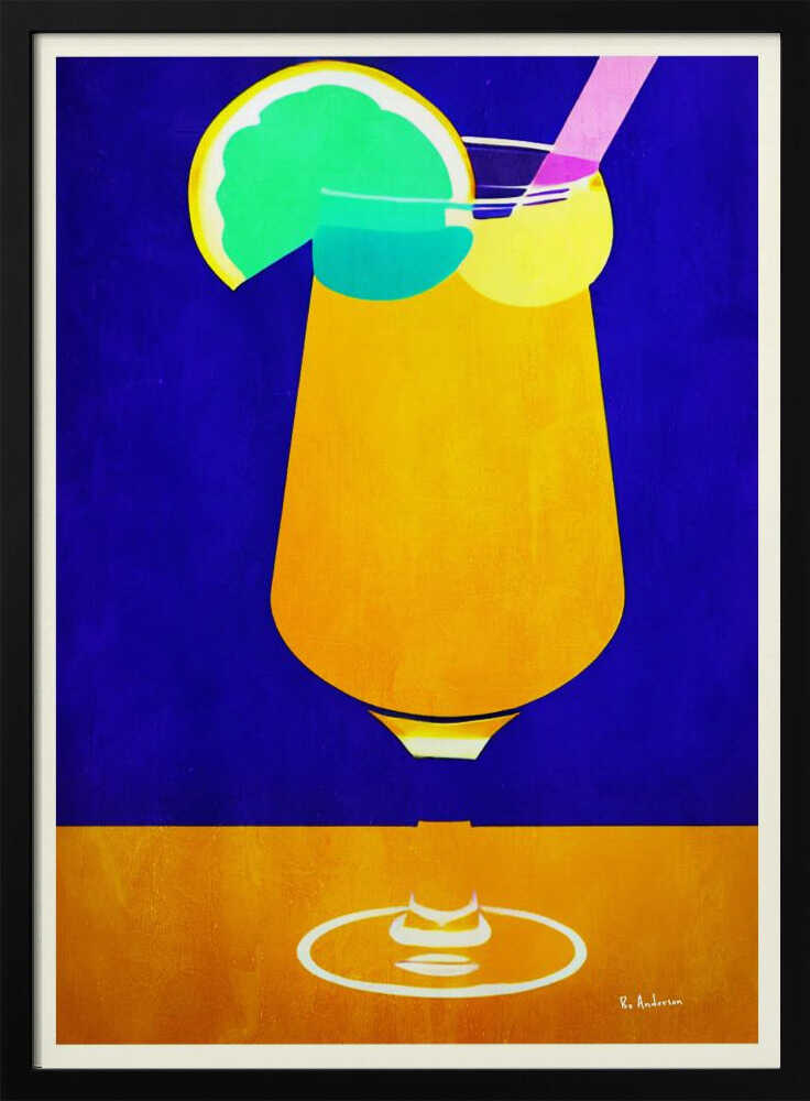 Vibrant Summer Cocktail Art Print UK — Food Vibrant Wall Art — Kitchen — Wall It All Prints