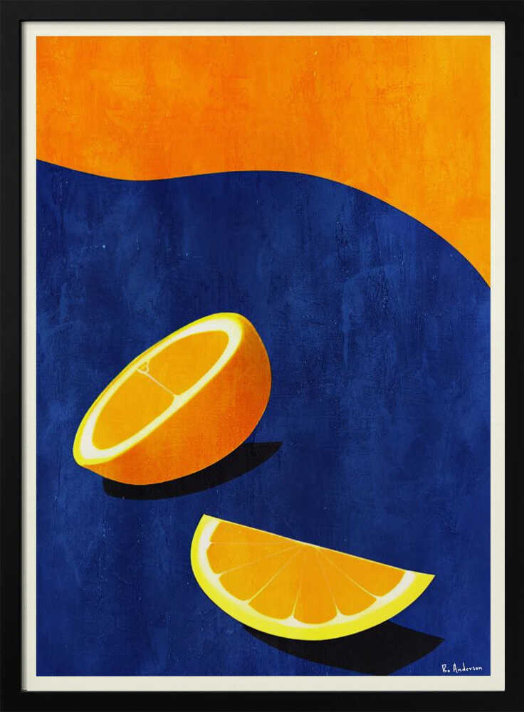 Fresh Orange Slices Art Print UK — Abstract Vibrant Wall Art — Kitchen — Wall It All Prints