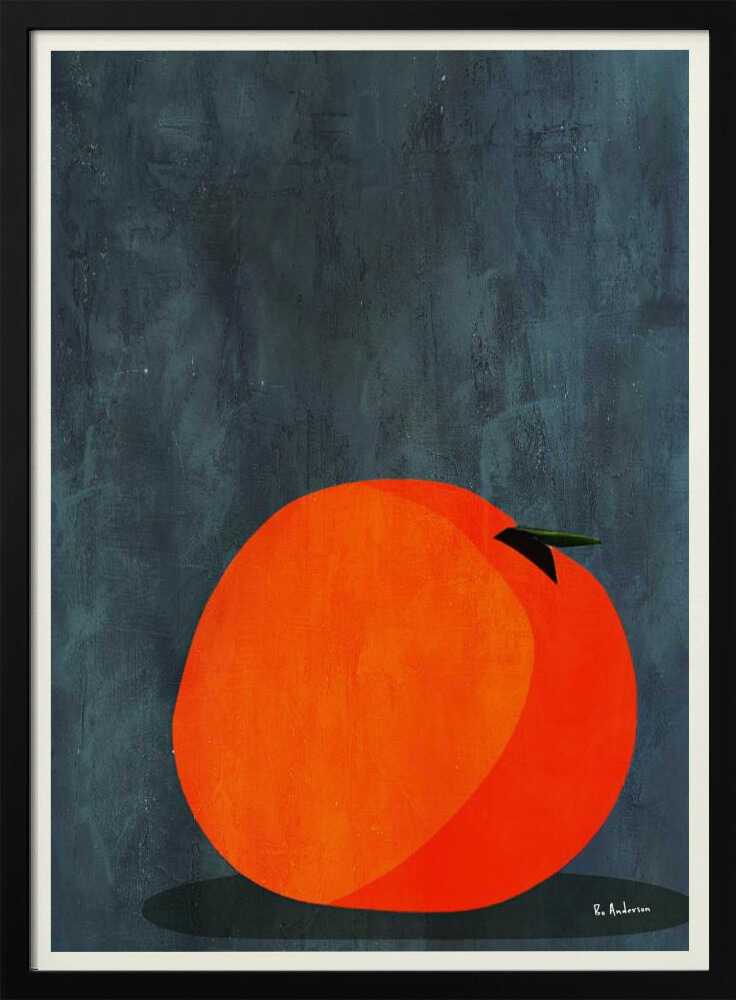 Vibrant Orange Still Life Art Print UK — Portrait Vibrant Wall Art — Kitchen — Wall It All Prints