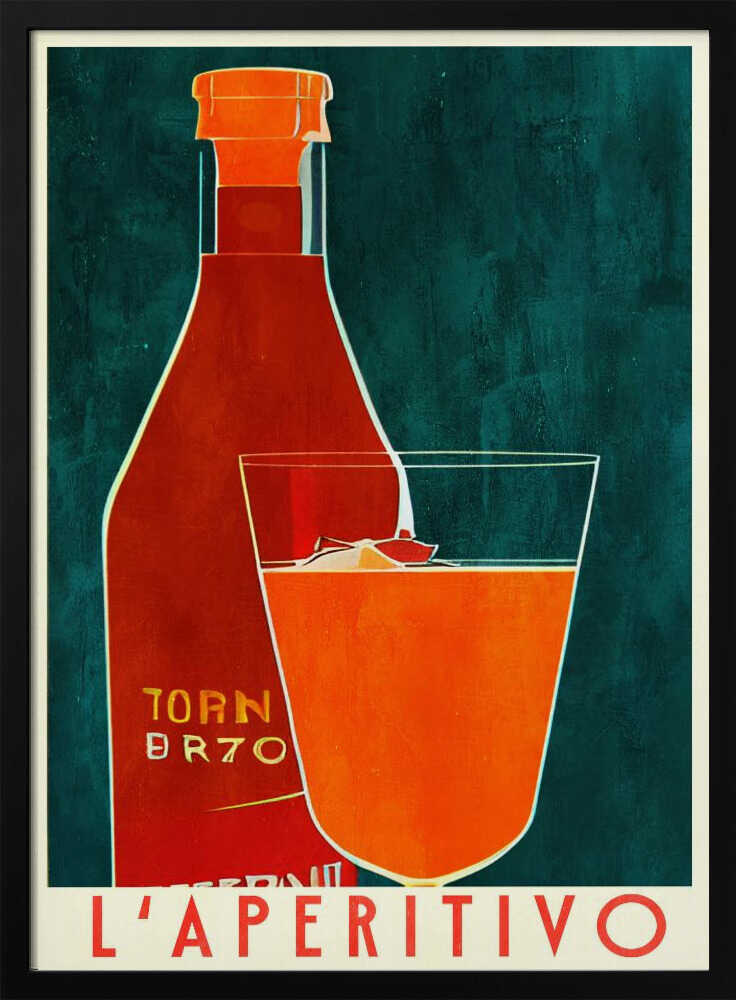 Vintage Italian Aperitivo Art Print UK — Food Vibrant Wall Art — Kitchen — Wall It All Prints