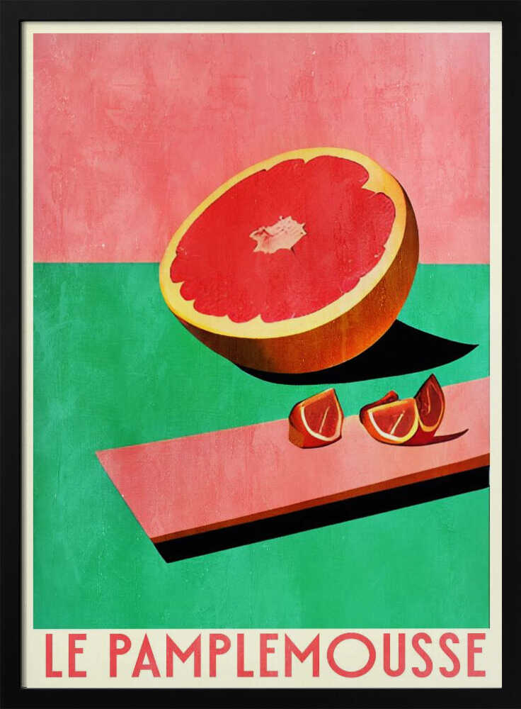Vibrant Grapefruit Still Life Art Print UK — Food Vibrant Wall Art — Kitchen — Wall It All Prints