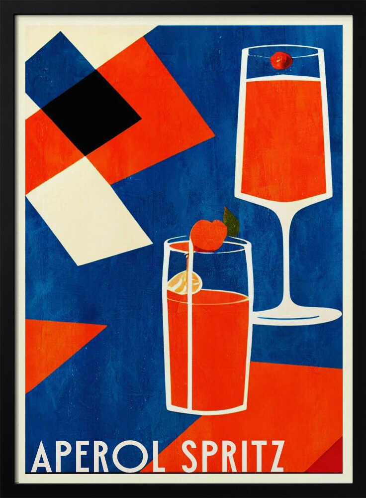 Orange Spritz Cocktails Art Print UK — Food Vibrant Wall Art — Kitchen — Wall It All Prints