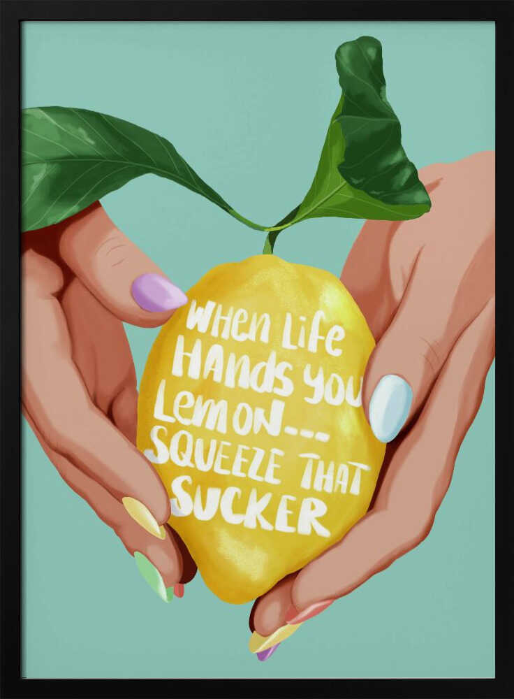 When Life Hands Lemons Art Print UK — Japanese Vibrant Wall Art — Living Room — Wall It All Prints