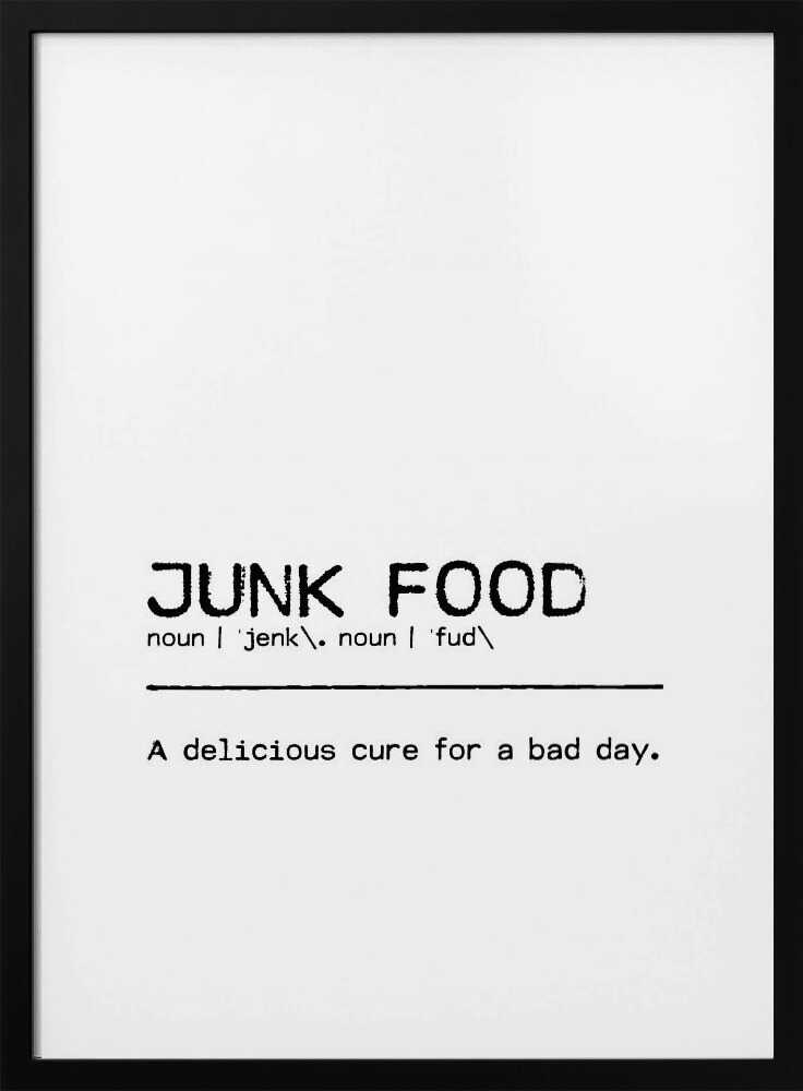 Junk Food Delicious Cure Art Print UK — Abstract Vibrant Wall Art — Kitchen — Wall It All Prints