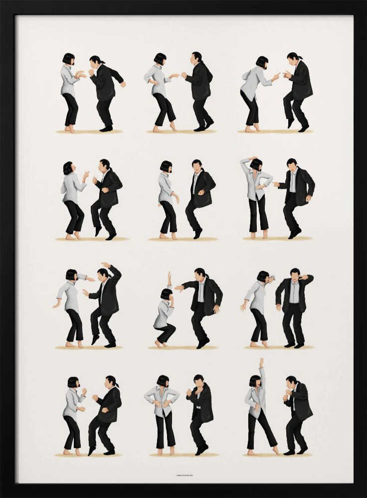 Dynamic Dance Moves Art Print UK — Portrait Vibrant Wall Art — Living Room — Wall It All Prints