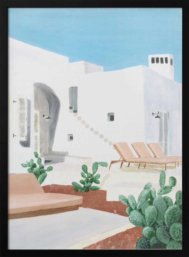White Desert Retreat Art Print UK — Botanical Fresh Wall Art — Living Room — Wall It All Prints