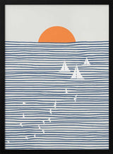 Ocean Sunset Sailboats