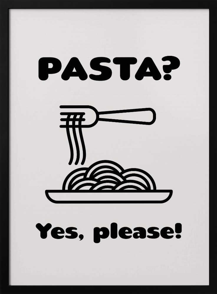 Pasta Yes Please Art Print UK — Abstract Vibrant Wall Art — Kitchen — Wall It All Prints