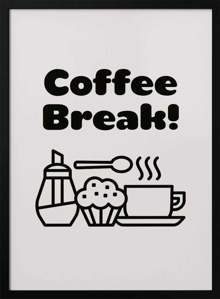 Coffee Break Sweet Treat Art Print UK — Abstract Vibrant Wall Art — Kitchen — Wall It All Prints